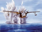 "P-Boat: One, U-Boat: Nothing"-Don Feight-Martin Mariner World War II Art